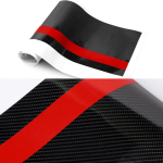 Sticker autoadeziv Tuning, model "Rally Stripe Carbon 3D", dimensiune 140 x 17 cm, culoare Negru/Rosu - imagine 3