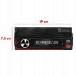 Player Auto RGB, 4 x 50W, model XBASS 7011X, cu Suport Telefon, Telecomanda pe volan, Bluetooth, Radio, MP3, AUX, Card - imagine 3
