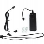 Set 2 benzi LED pentru iluminare casca moto, culoare alba, telecomanda cu fir, alimentare baterii - imagine 4