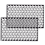 Set 2 folii autoadezive decupate pentru decorarea stopurilor auto, dimensiune 2 x 48 x 30cm, culoare Negru Mat, model HONEYCOMB TRIANGLE - imagine 4