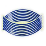 Set 16 inele din autocolant pentru jante culoare Albastru Lucios - imagine 2