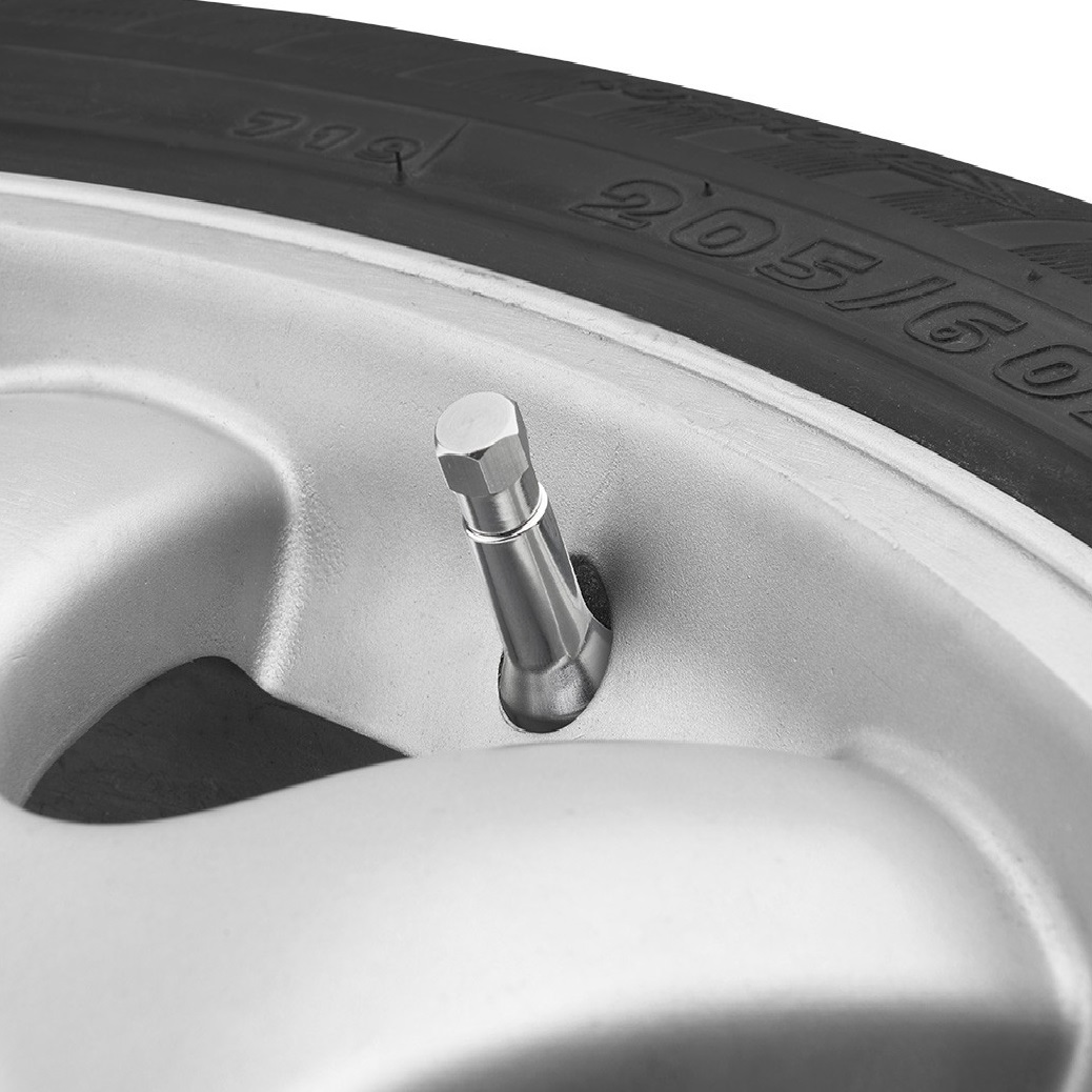 jmryujtye.jpg Set 4 Valve Metalice Cromate cu capac hexagonal - imagine 1