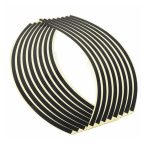 Set 16 inele din autocolant pentru jante culoare Negru Lucios - imagine 2