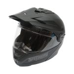 Casca motocross integrala, negru mat cu viziera transparenta si ochelari de soare marimea XL, model LION