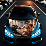 Folie Capota Auto "Hood Art" rezistenta la exterior, marime M (165 x 120cm) - Cod: AVX-CAPOTA-015M