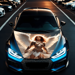 Folie Capota Auto "Hood Art" rezistenta la exterior, marime M (165 x 120cm) - Cod: AVX-CAPOTA-003M