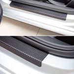 Set 4 bucati protectie praguri Carbon 3D Universal culoare neagra - imagine 4