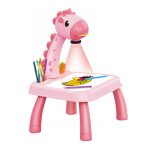 Masa Muzicala de Desen pentru copii cu Proiector, model Girafa, culoare Roz, 24 imagini, AVX-WT-222-2-PINK-GIRAFFE - imagine 2