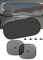 Set Protectie Solara Auto format din 3 piese, parasolar luneta + 2 parasolare laterale, prindere cu ventuze - imagine 2