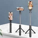Set 3in1, Selfie Stick cu Lampa LED si Trepied, conectare Bluetooth, alimentare USB - imagine 2