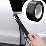 Rola ornament bandouri sau praguri autoadeziv din autocolant Carbon 5D, dimensiune 148 x 4 cm, culoare Neagra - imagine 3