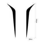 Set 2 stickere autoadezive Tuning, model "Hood Stripes V2", dimensiune 100 x 26 cm, culoare Alba - imagine 2