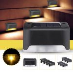 Set 8 Lampi solare LED pentru iluminat scari exterioare cu senzor crepuscular - imagine 2