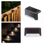 Set 8 Lampi solare LED pentru iluminat scari exterioare cu senzor crepuscular - imagine 3