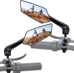 Set 2 Oglinzi retrovizoare pentru bicicleta, reglabile 360 grade, culoare Neagra - imagine 3