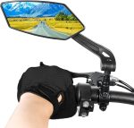 Set 2 Oglinzi retrovizoare pentru bicicleta, reglabile 360 grade, culoare Neagra - imagine 2