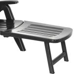 Sezlong de Plaja sau Gradina, reglabil, dimensiune 190 x 60 x 72 cm, material plastic, culoare Negru - imagine 3
