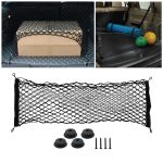 Plasa de bagaje elastica cu buzunar si suporti de montaj, dimensiune 100 x 40 cm - imagine 5