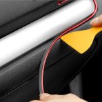 Banda decor interior crom TUNING, 5m, ROSU - imagine 3