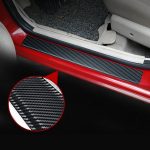 Set 4 bucati protectie praguri Carbon 3D Universal culoare neagra - imagine 2