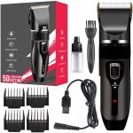 Aparat de tuns profesional pentru cani cu acumulator, lama titan + ceramica, incarcare USB, culoare Neagra, model AVX-WT-BLACK-T10 - imagine 2