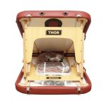 Masa de masaj pliabila, 2 zone, cadru lemn, spuma 5cm, inaltime 55-76cm, piele ecologica, dimensiuni 60x213cm, culoare Burgundy - imagine 6