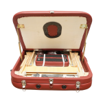 Masa de masaj pliabila, 3 zone, cadru lemn, spuma 5cm, inaltime 55-76cm, piele ecologica, dimensiuni 60x213cm, culoare Burgundy - imagine 6