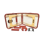 Masa de masaj pliabila, 3 zone, cadru lemn, spuma 5cm, inaltime 55-76cm, piele ecologica, dimensiuni 60x213cm, culoare Burgundy - imagine 7