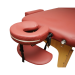 Masa de masaj pliabila, 3 zone, cadru lemn, spuma 5cm, inaltime 55-76cm, piele ecologica, dimensiuni 60x213cm, culoare Burgundy - imagine 8