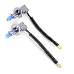 Set 2 becuri halogen H3 "HOD HI-POWER", putere 55W, lumina alba 5000K, 12V, imitatie xenon, cu mufe ceramice - imagine 2