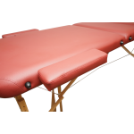 Masa de masaj pliabila, 3 zone, cadru lemn, spuma 5cm, inaltime 55-76cm, piele ecologica, dimensiuni 60x213cm, culoare Burgundy - imagine 9