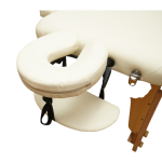 Masa de masaj pliabila, 3 zone, cadru lemn, spuma 5cm, inaltime 55-76cm, piele ecologica, dimensiuni 60x213cm, culoare Crem - imagine 9