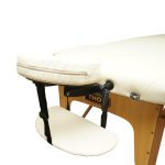 Masa de masaj pliabila, 2 zone, cadru lemn, spuma 5cm, inaltime 55-76cm, piele ecologica, dimensiuni 60x213cm, culoare Crem - imagine 9