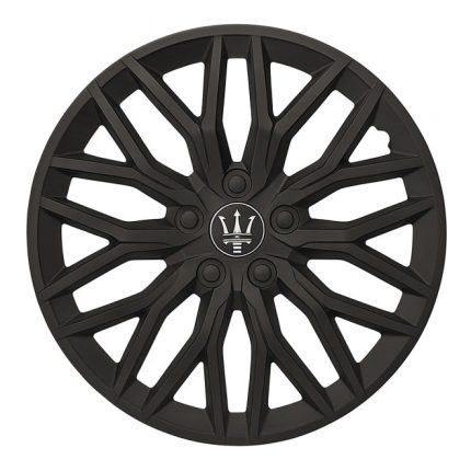 Set 4 capace roti VELAR Black Core, design Sportiv cu accente negre, ABS rezistent, Universal, pentru jante R16