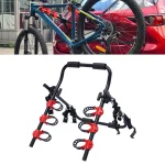 Suport auto pentru transport 3 biciclete, capacitate 58 kg, montaj rapid prin curele - imagine 2