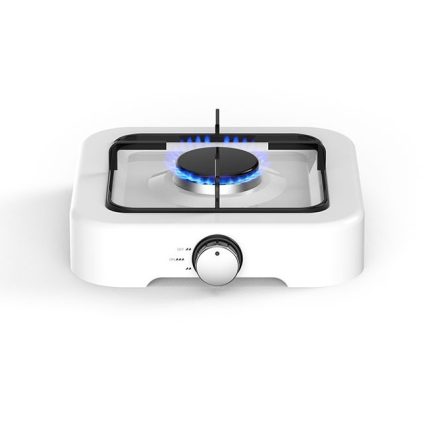 Aragaz de mici dimensiuni cu un singur arzator pentru soferii de camion, rulote, camping, calatorii, dimensiune 26 x 26cm, culoare Alba