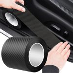 Rola ornament autoadeziv din autocolant Carbon 3D, dimensiune 5m x 7cm, culoare Neagra