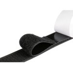 Set 10 buc. banda Velcro autoadeziva, dimensiuni 30mm latime x 10cm lungime, culoare neagra - imagine 3
