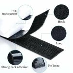 Set 10 buc. banda Velcro autoadeziva, dimensiuni 30mm latime x 10cm lungime, culoare neagra - imagine 4