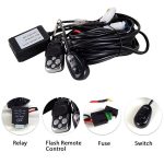 Cablaj pentru proiectoare LED cu telecomanda, functii strobo, relee si sigurante incluse, alimentare 12V - imagine 2