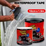 Banda Super Adeziva tip "FLEX TAPE" pentru repararea scurgerilor, rezistenta la apa, culoare neagra, dimensiune 150 x 10cm