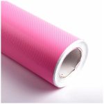 Folie colantare auto Carbon 3D - Culoare Roz, dimensiune 3m x 1,27m - imagine 2