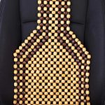 Husa pentru scaun auto cu bile de masaj din lemn, culoare Bej/Maro - imagine 3