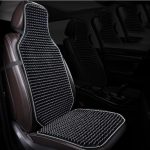 Husa Premium pentru scaun auto cu bile de masaj din lemn, dimensiune 122 x 42 cm, culoare Negru - imagine 3