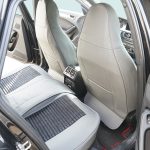 Set huse scaune auto Premium, model BLAZE Elite, design Sportiv, universale, ergonomice, Piele Ecologica cu insertii textile, culoare Gri/Crem - imagine 6