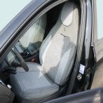 Set huse scaune auto Premium, model BLAZE Luxor, design Sportiv, universale, ergonomice, Piele Ecologica cu insertii textile, culoare Crem/Gri - imagine 3