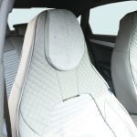 Set huse scaune auto Premium, model BLAZE Luxor, design Sportiv, universale, ergonomice, Piele Ecologica cu insertii textile, culoare Crem/Gri - imagine 4