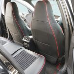 Set huse scaune auto Premium, model BLAZE Torque, design Sportiv, universale, ergonomice, Piele Ecologica cu insertii textile, culoare Negru/Rosu - imagine 6