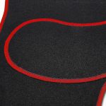 Set 4 Covorase auto din Mocheta, model Universal, culoare Negru cu margine Rosie, dimensiuni fata 64 x 44cm | spate 44 x 29cm - imagine 3