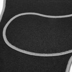 Set 4 Covorase auto din Mocheta, model Universal, culoare Negru cu margine Gri, dimensiuni fata 64 x 44cm | spate 44 x 29cm - imagine 3